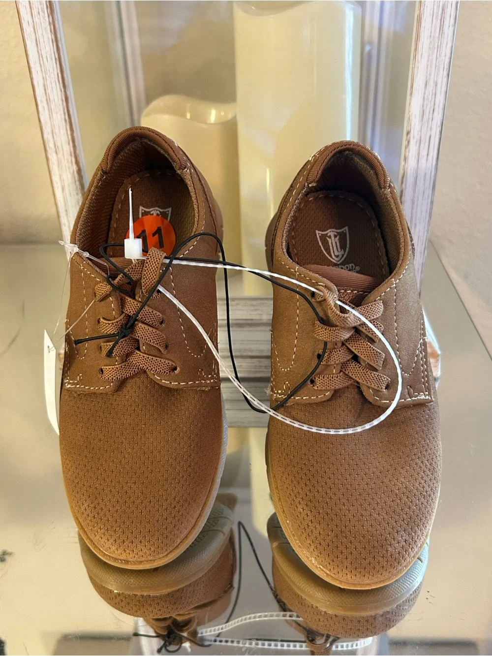 London Underground Kids Brown Dress Lace-Up Shoes for Everyday Wear
